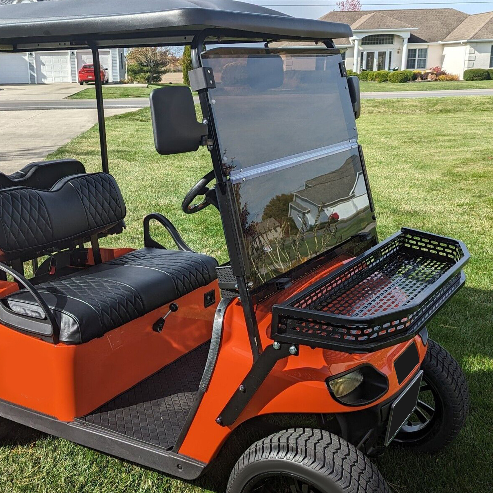 New Golf Cart Fold Down Folding Tinted Windshield For 2014- UP EZGO TXT