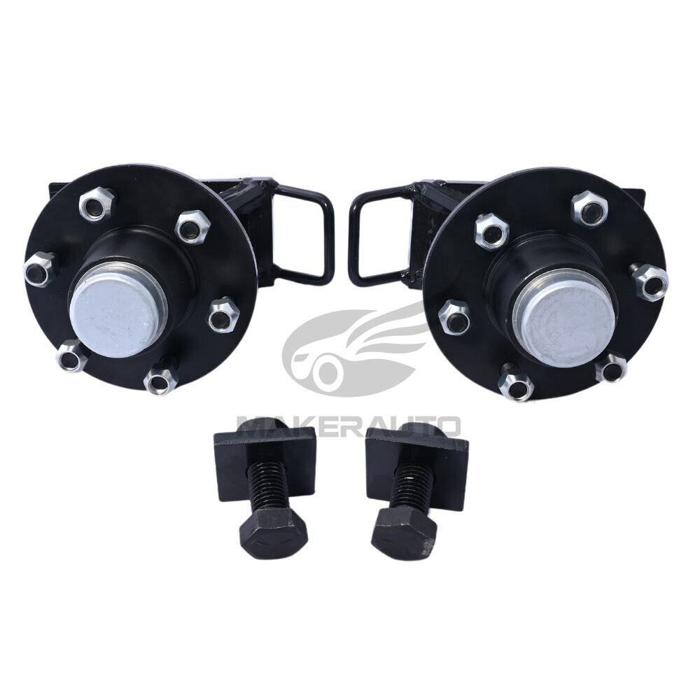 2PCS 6x 5.5 Lug Superior Shipping Container Wheels, Bolt-on Spindle Kit 8000LB