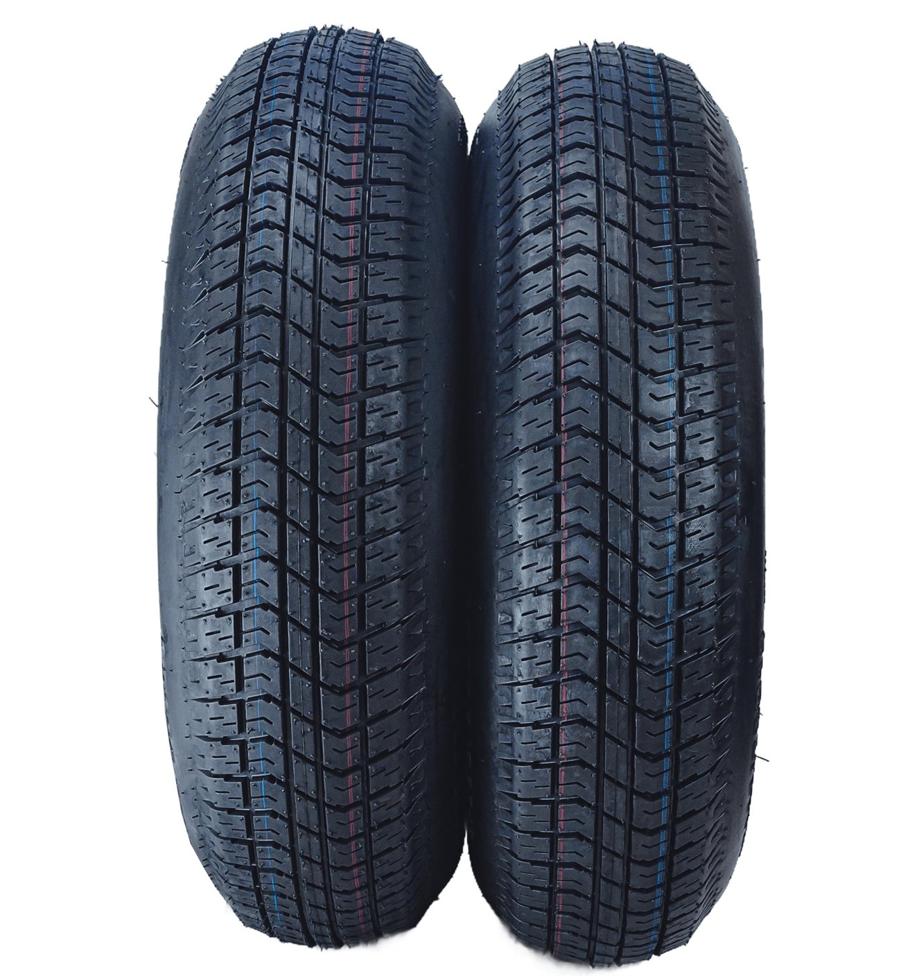 2 pcs ST205/75D15 Trailer Tires and Wheels W/15" Rims 5 Lug on 4.5" Load Range C