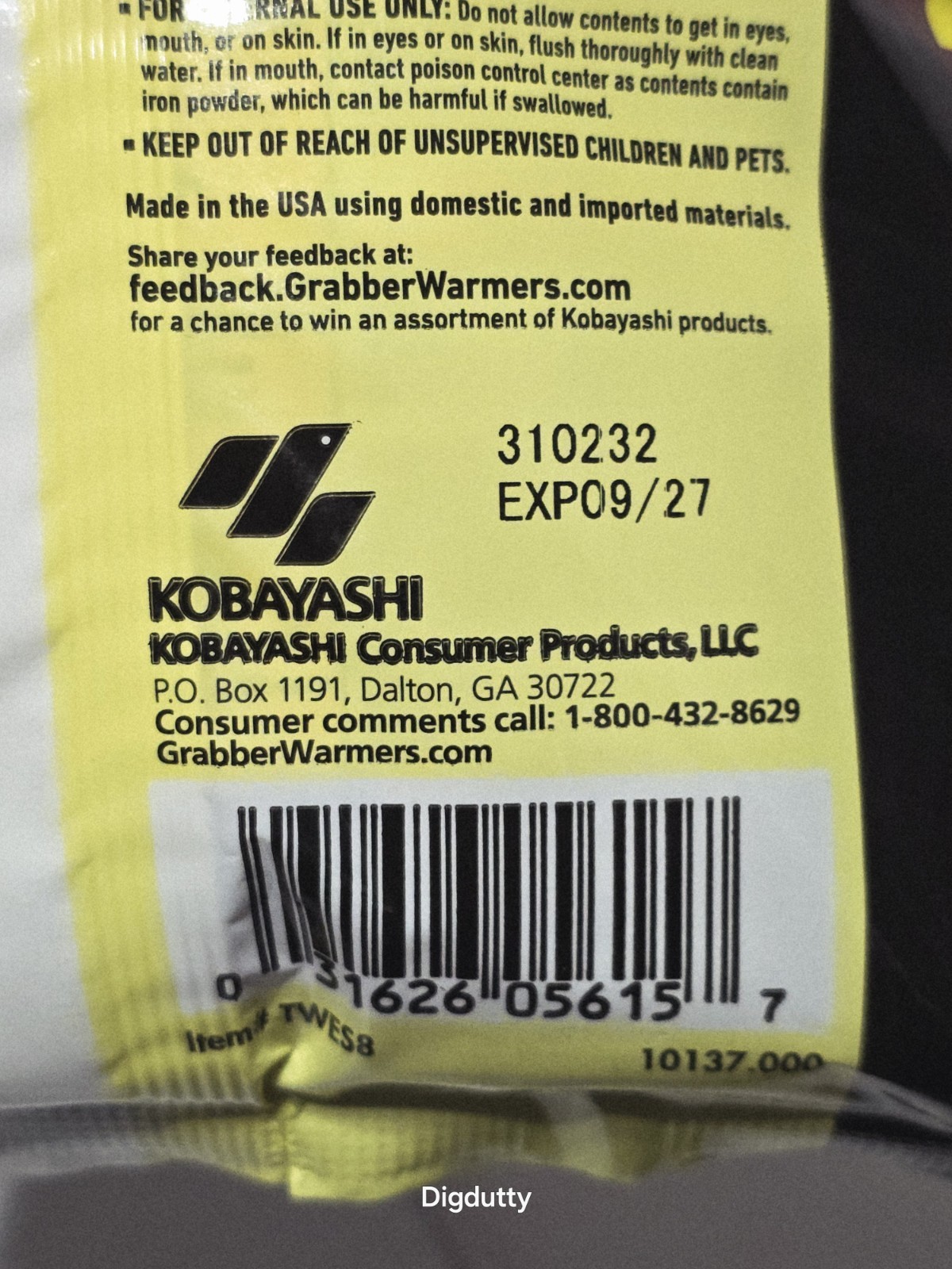8 Pairs - Grabber Toe Warmers Big Pack PEEL-N-STICK 8 Hours of Heat Exp 9/27