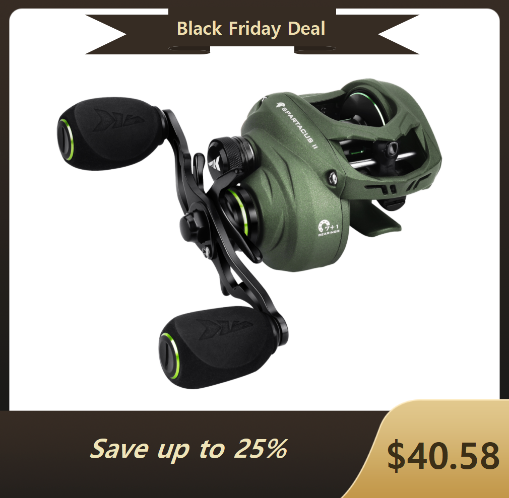 KastKing Spartacus II Baitcasting Reel Ultralight Stryker Green Baitcaster Reel
