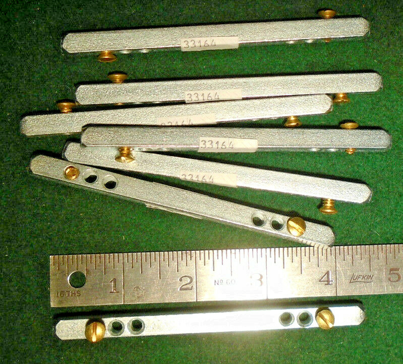 ONE 4 1/4" DOOR KNOB SPINDLE POST CONNECTING SHAFT w/ BRASS SCREWS!! (33164)