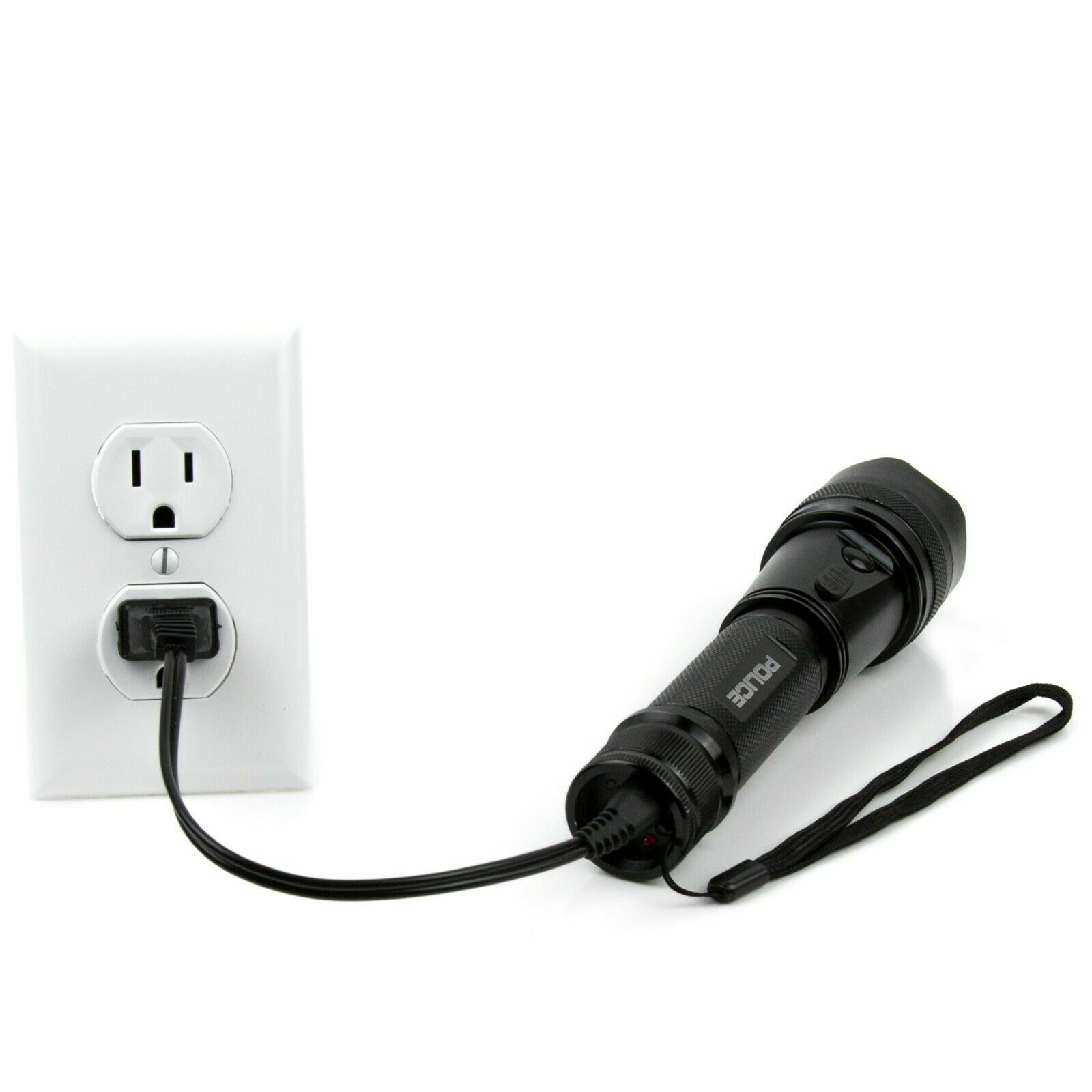 POLICE Stun Gun 1109 700 BV Metal Heavy Duty Rechargeable LED Flashlight