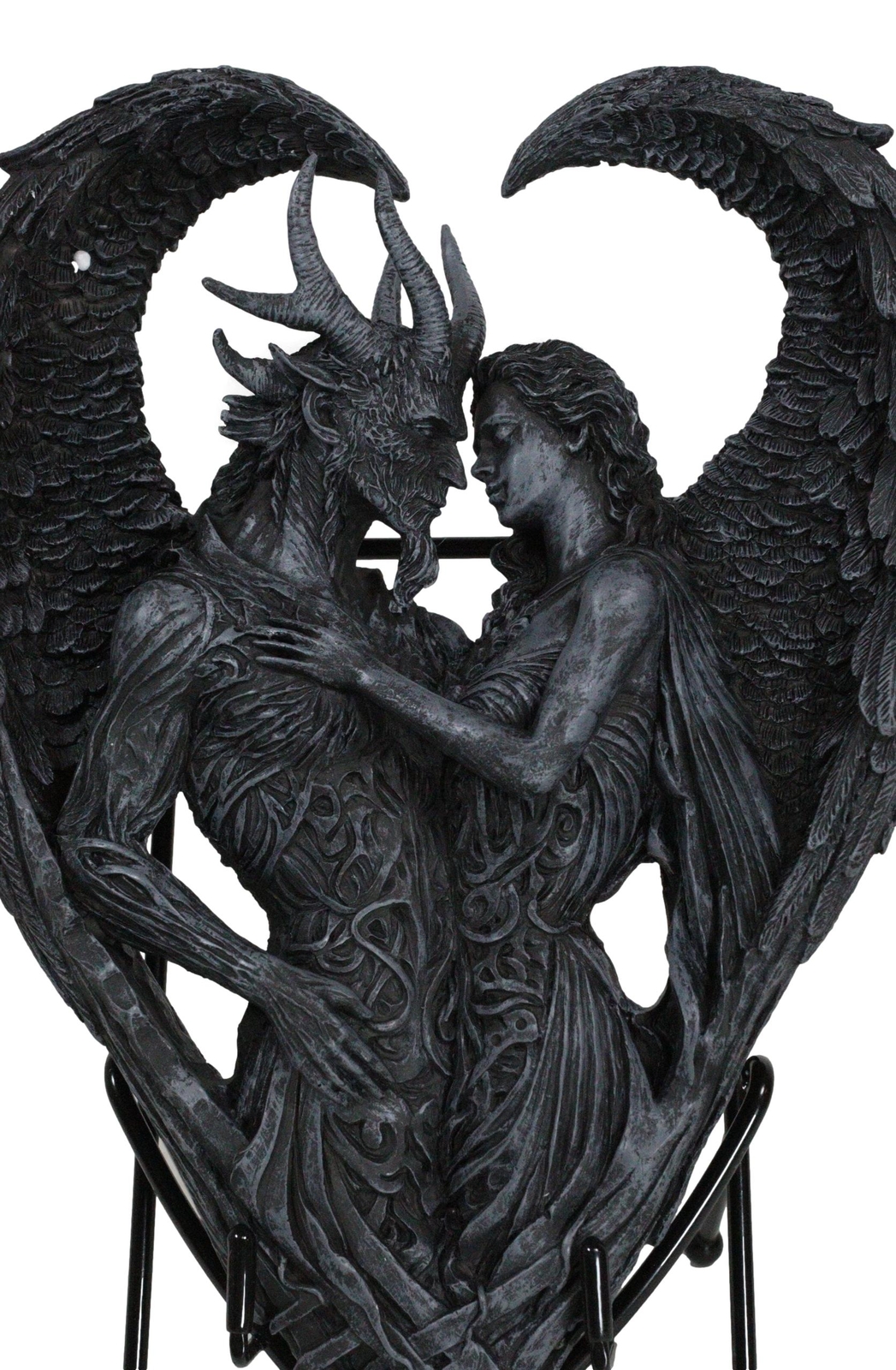 Solemn Vow Innocence Satan Demon And Lilith Dark Angel Heart Plaque With Stand