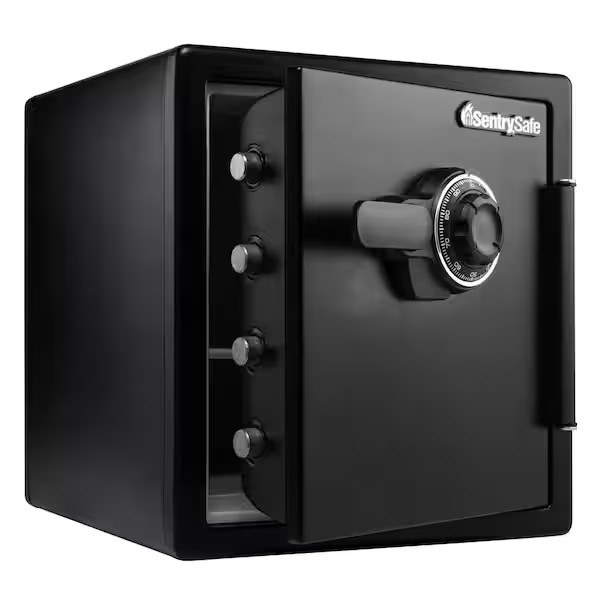 SentrySafe Home Safe 1.23 cu ft Combination Waterproof Residential Steel Black