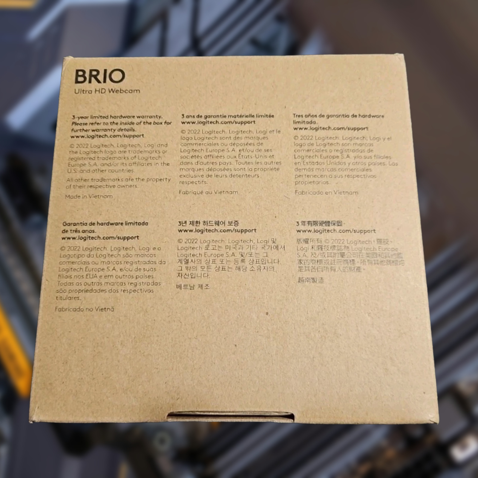 Logitech Brio Ultra HD Pro 4K Webcam (V-U0040, 960-001105) Factory Sealed