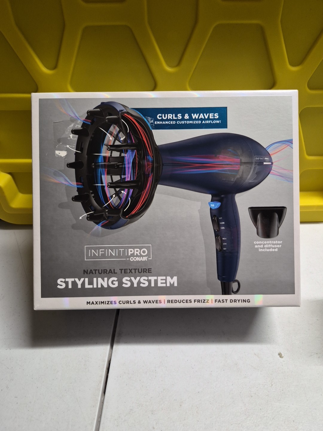 Conair InfinitiPRO Natural Texture Styling System Hair Dryer New