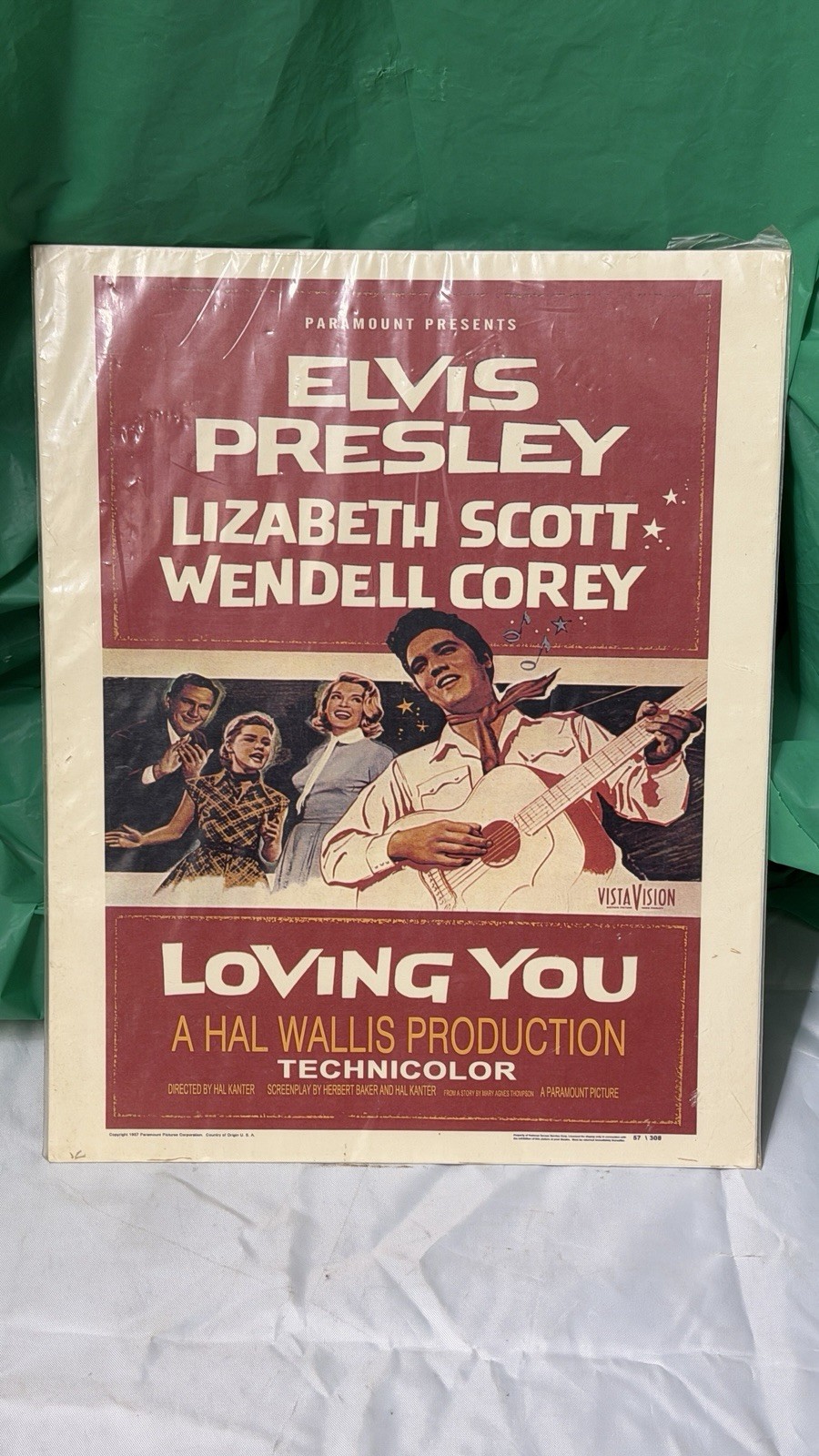 Vintage Elvis Presley Loving You 1957 Original Movie Poster Paramount