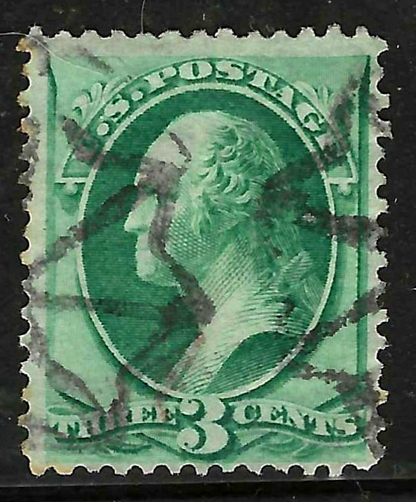 NYFM-15 Foreign Mail Fancy Cancel 3 Cent Washington Banknote 1871-1879 US 87A37