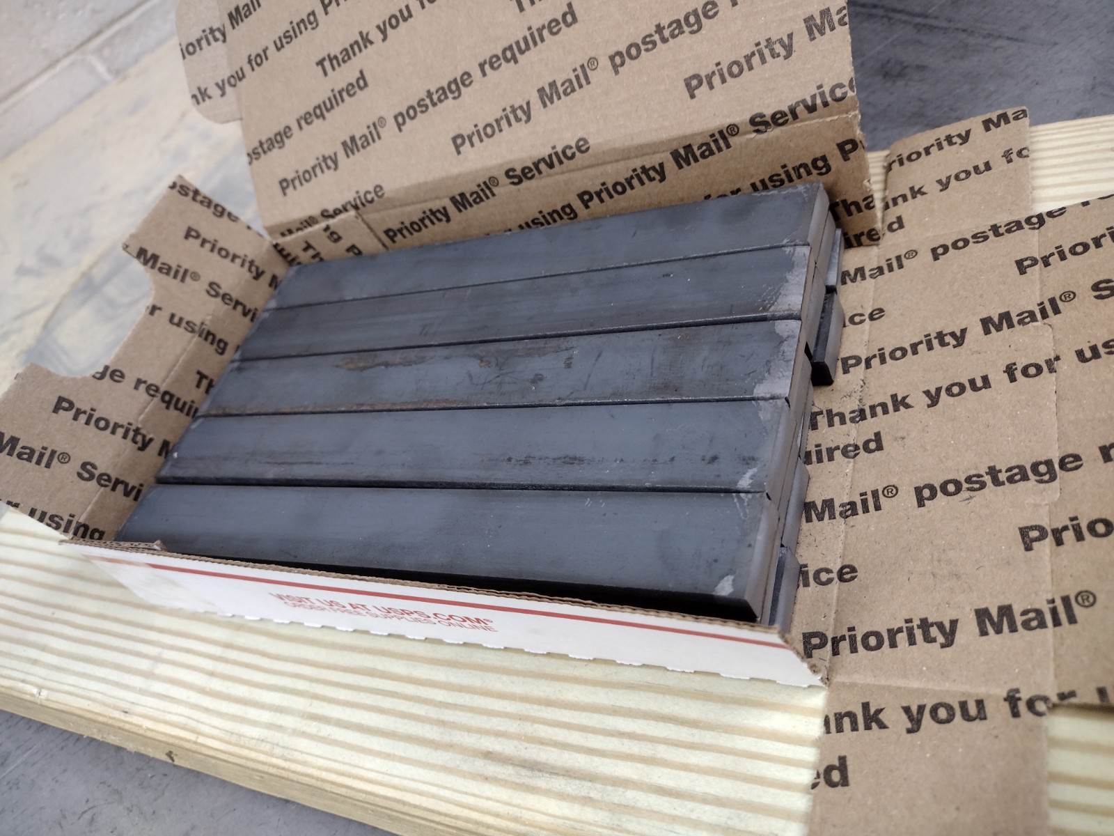 1" X 3/8" X 8" Long Mild Steel Flat Bar A36, 15 Bars Total, USA Made