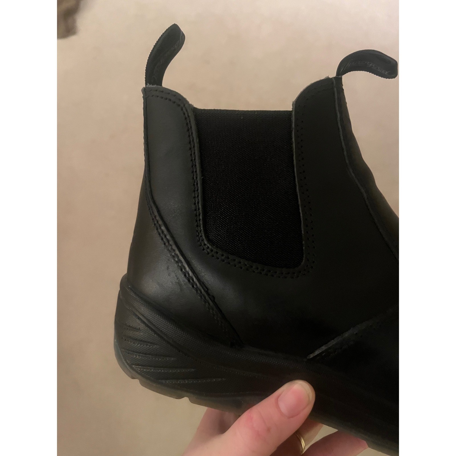 Thorogood Men's 6 Inch EH Comp Toe Station Work Boots Black Leather- Size 9.5