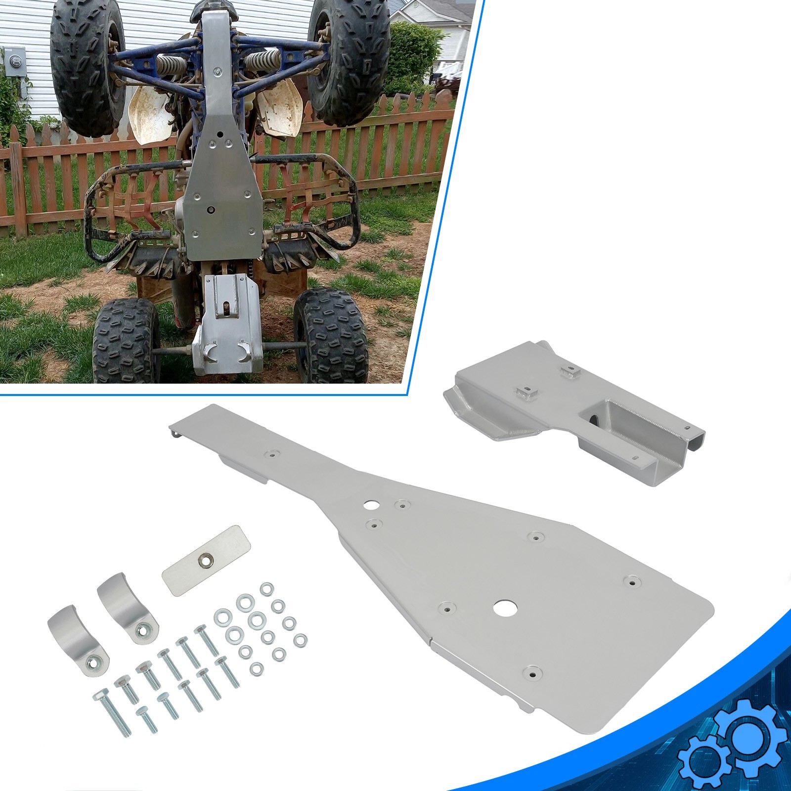 For Yamaha Raptor 700 700R 2006-25 Full Chassis Glide Swing Arm Skid Plate Guard