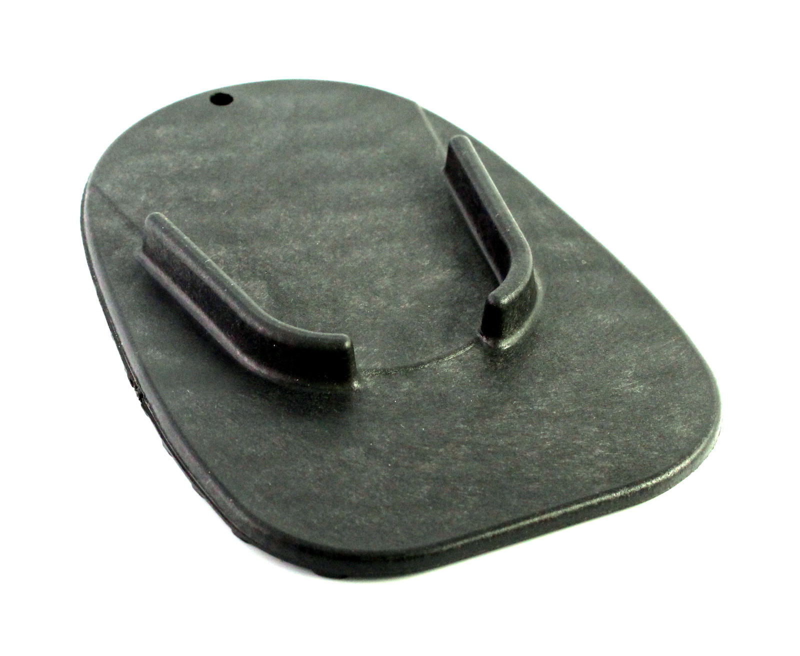 (2) Motorcycle Kickstand Pad Plate Biker's Kick Stand Black Harley Honda Plastic