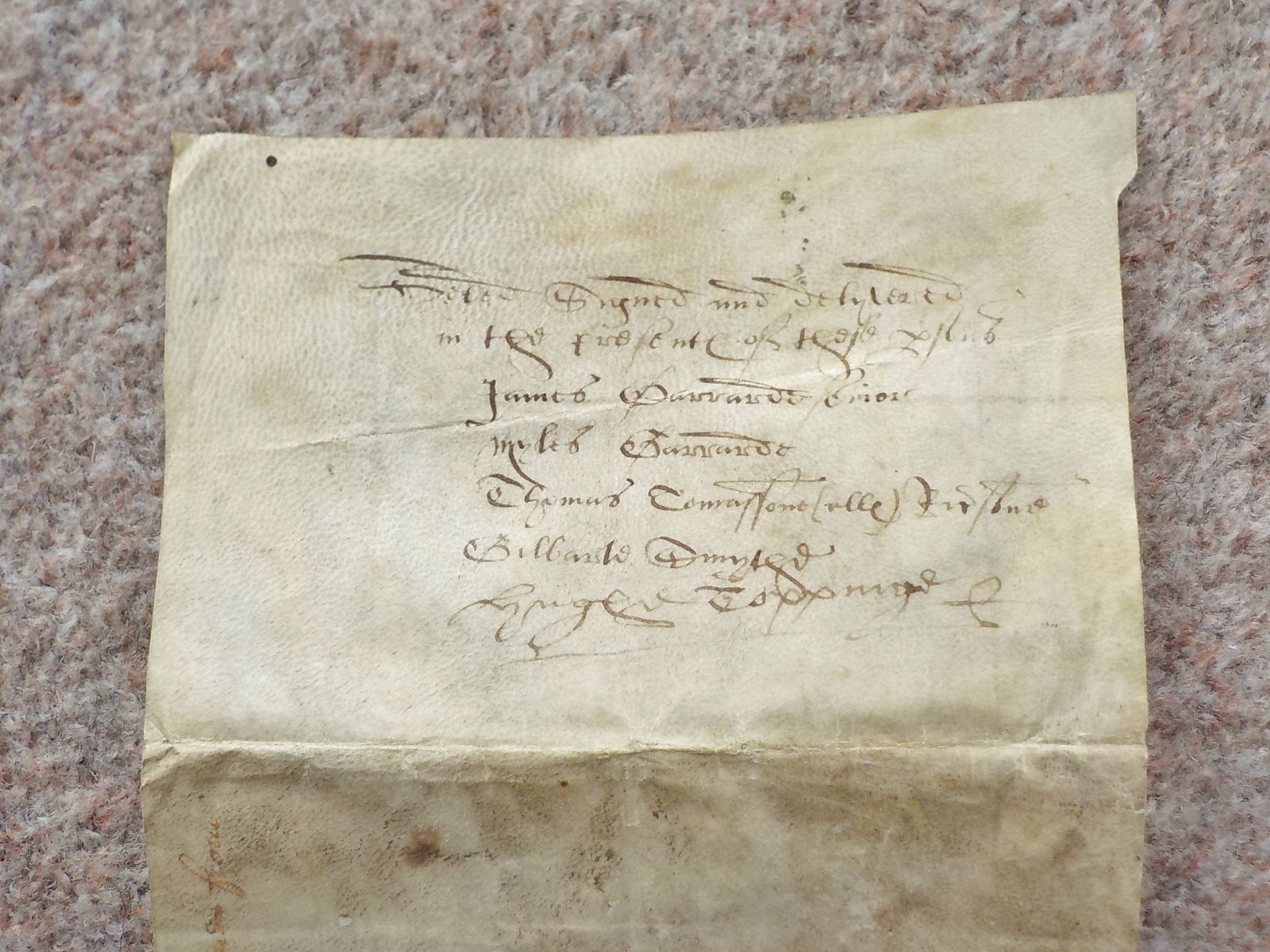 1589 Lancashire Hindley 16th century Vellum Deed Document Latin English