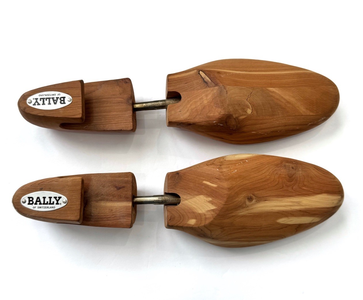 Bally of Switzerland Cedar Wood Shoe Trees Adjustable Size XL Shape Keepers