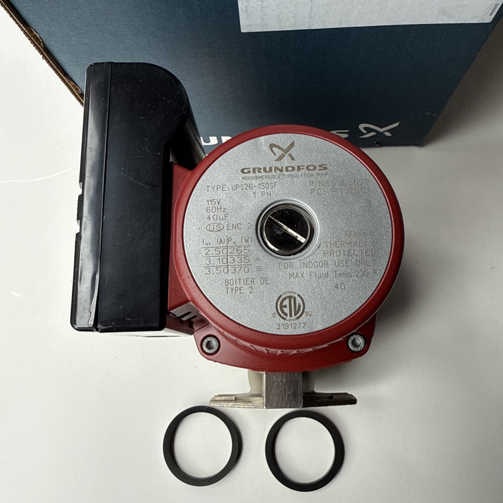 New GRUNDFOS, 95906632, UPS26-150SF, 3-Speed, Stainless Steel, Circulator Pump