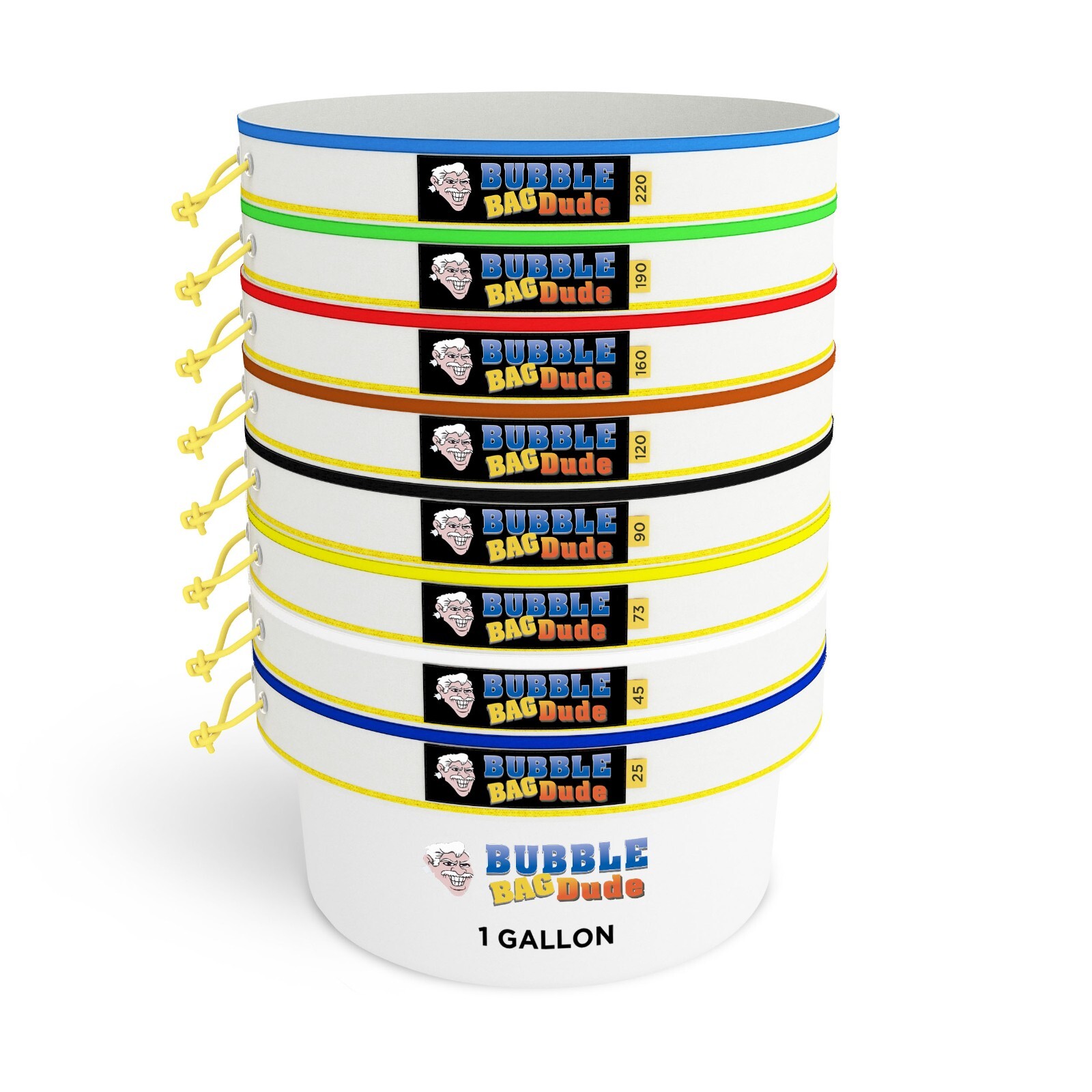 BUBBLEBAGDUDE 1 Gallon 8 Bag Bubble Hash Extraction Kit All Mesh