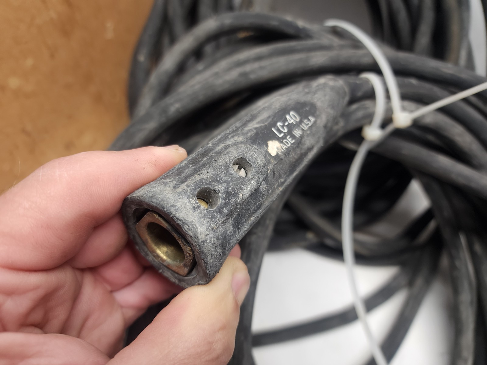 Toughflex 1/0 AWG Welding Lead W/ Lenco LC40 Male/ Female Connectors 50' Cable