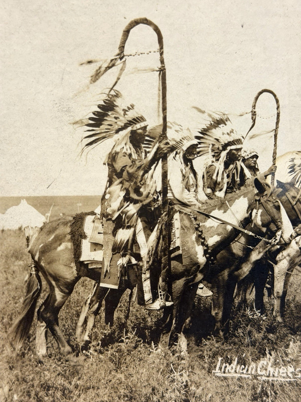 Native American Photograph Titled: "Indian Chiefs, El Reno, Okla., July 1908"