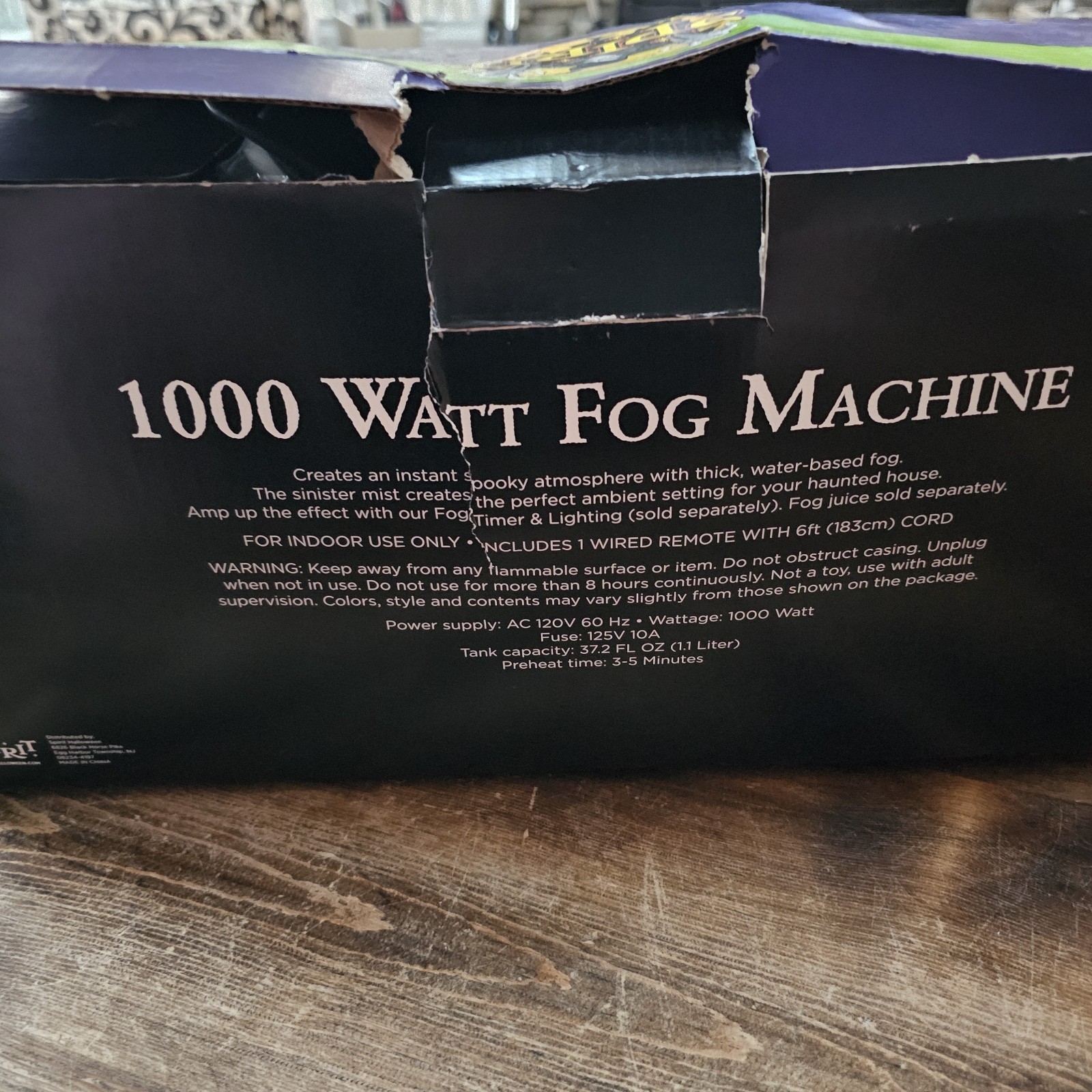 Spirit Halloween 1000 Watt Fog Machine Tested Works