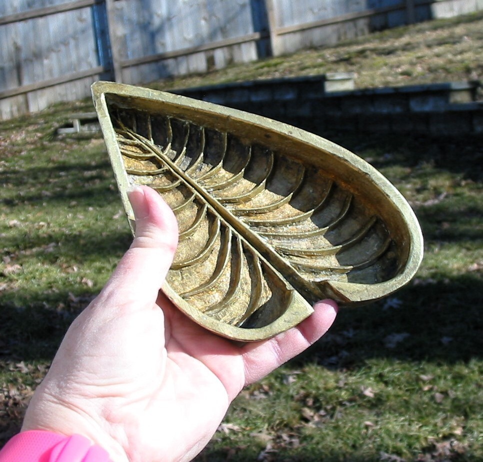 HUGE Rare Vintage Millinery Leaf Tool Mold Bronze Antique Cutter SET #23