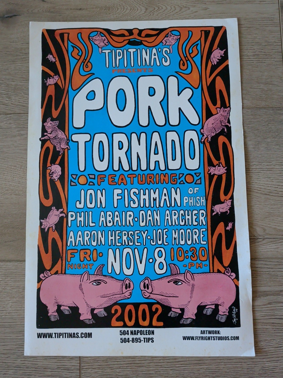 Pork Tornado Poster Tipitinas New Orleans Jon Fishman