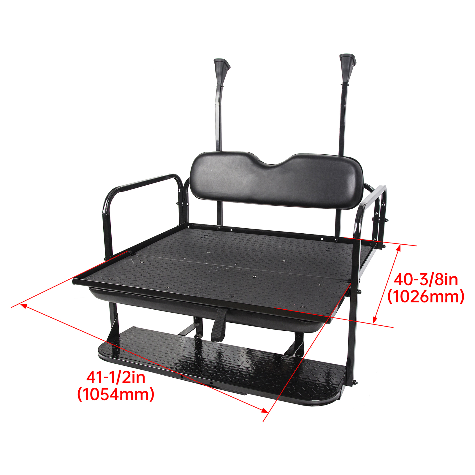 Fits Club Car Precedent Golf Cart Rear Flip Seat Cushion Kit (2004-UP) Black