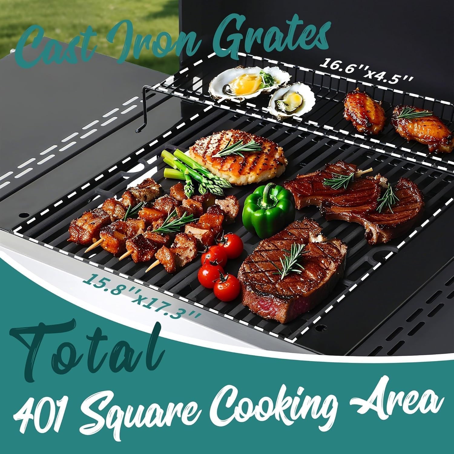 3 Burner Gas Grill Griddle Combo 36900 BTU Propane BBQ Grill for Outdoor