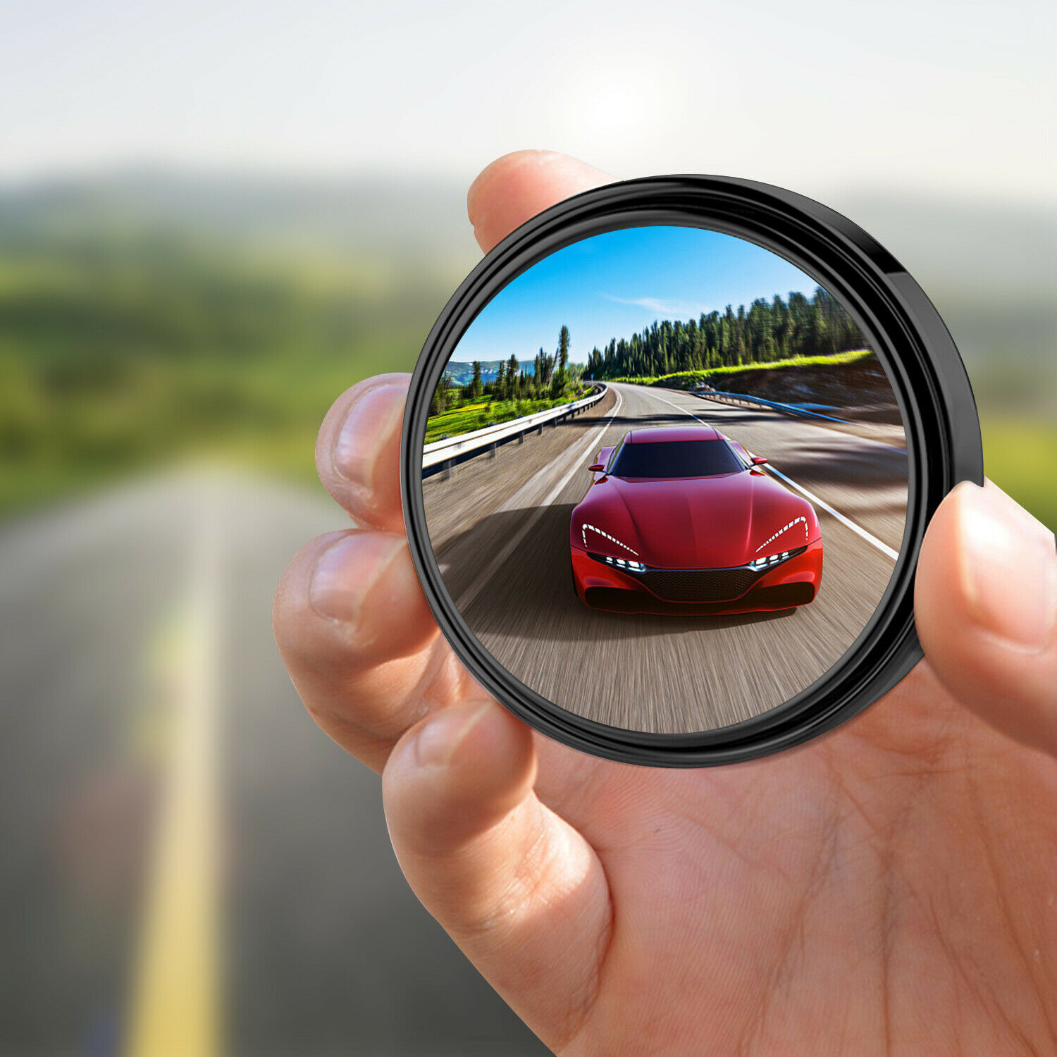 2PCS Blind Spot Mirrors Round HD Glass Convex 360° for Car Side Rear View Mirror