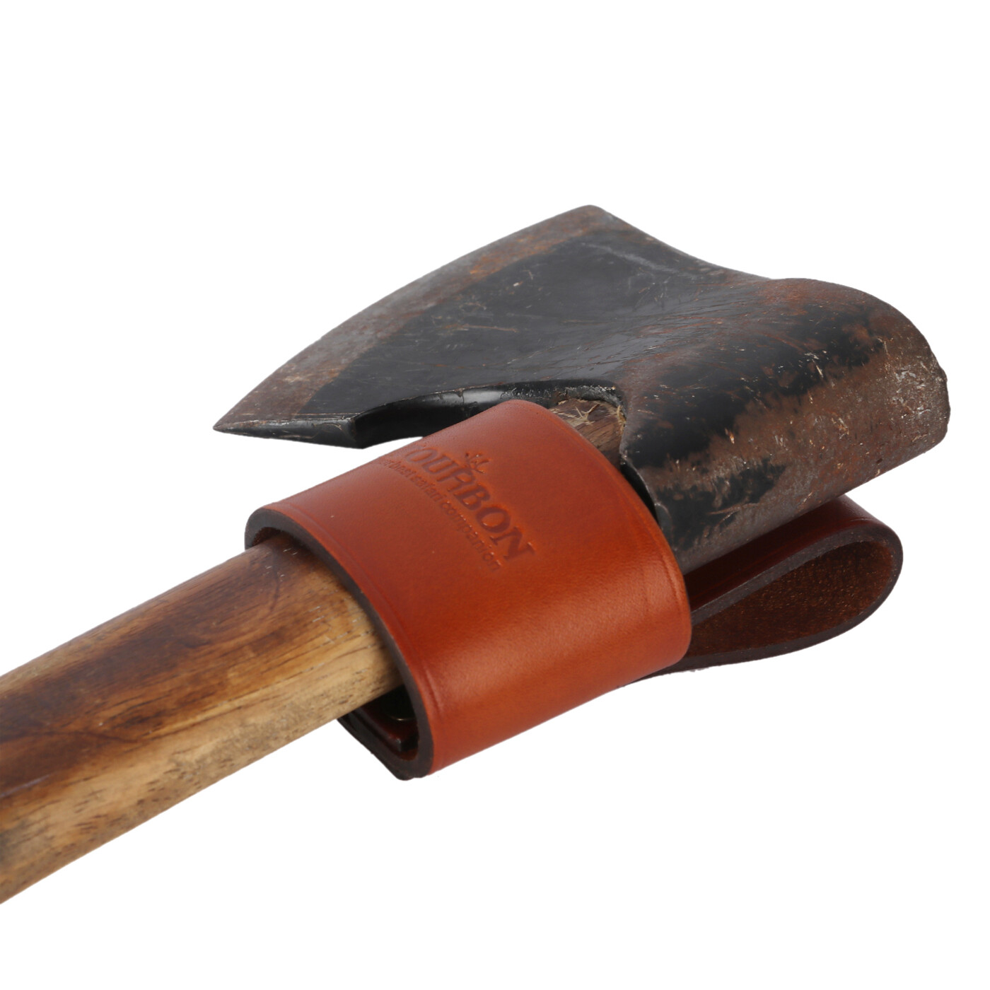 TOURBON Handcrafted Axe Holder Cowhide Leather Belt Loop Tool Carry Holster US