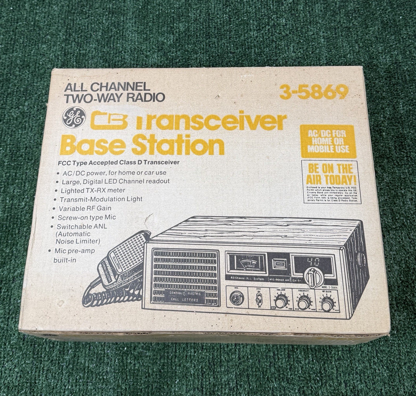 Vintage GE General Electric 3-5869a CB Radio 40 Channel PLL System BRAND NEW!!!