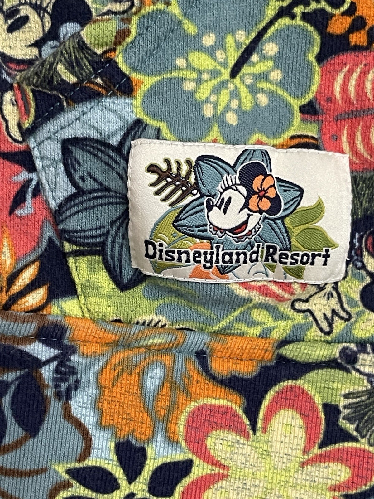 Disney Resort Mini Mouse Floral Women’s Jacket Full Zip Drawstring Hood Sz L