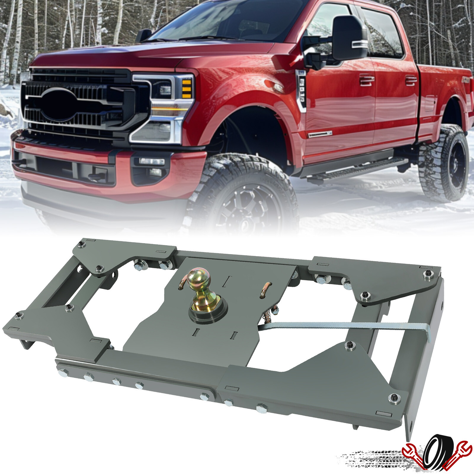 Gooseneck Hitch 30000LBS GTW Fits 17-22 Ford F250 F350 F450 Super Duty #GNRK1116