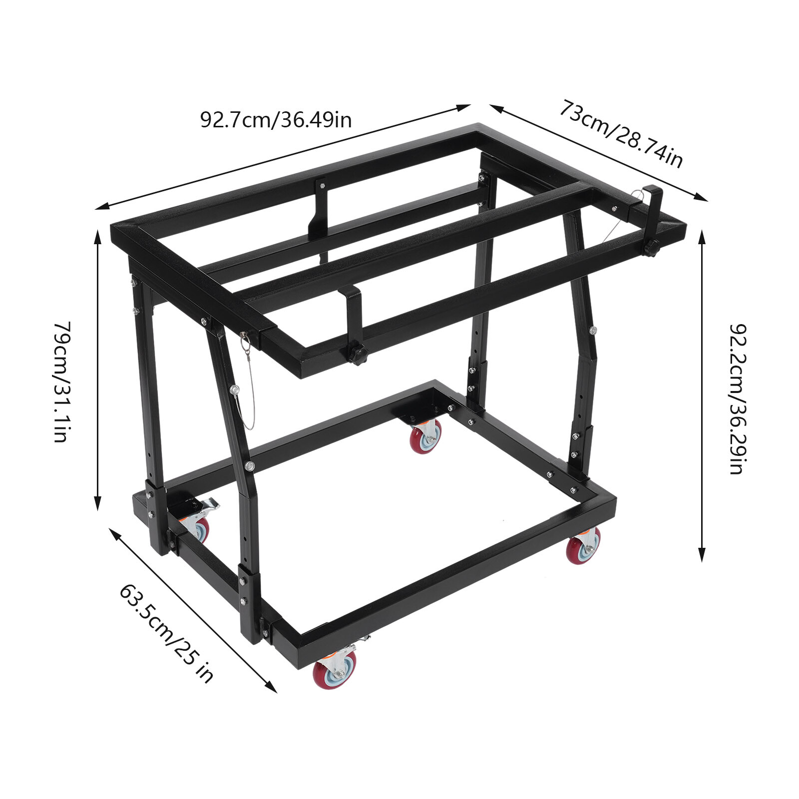 1000lbs Plywood Panel Dolly Trolley Truck 4 Swivel Wheels Tilting Panel Carts