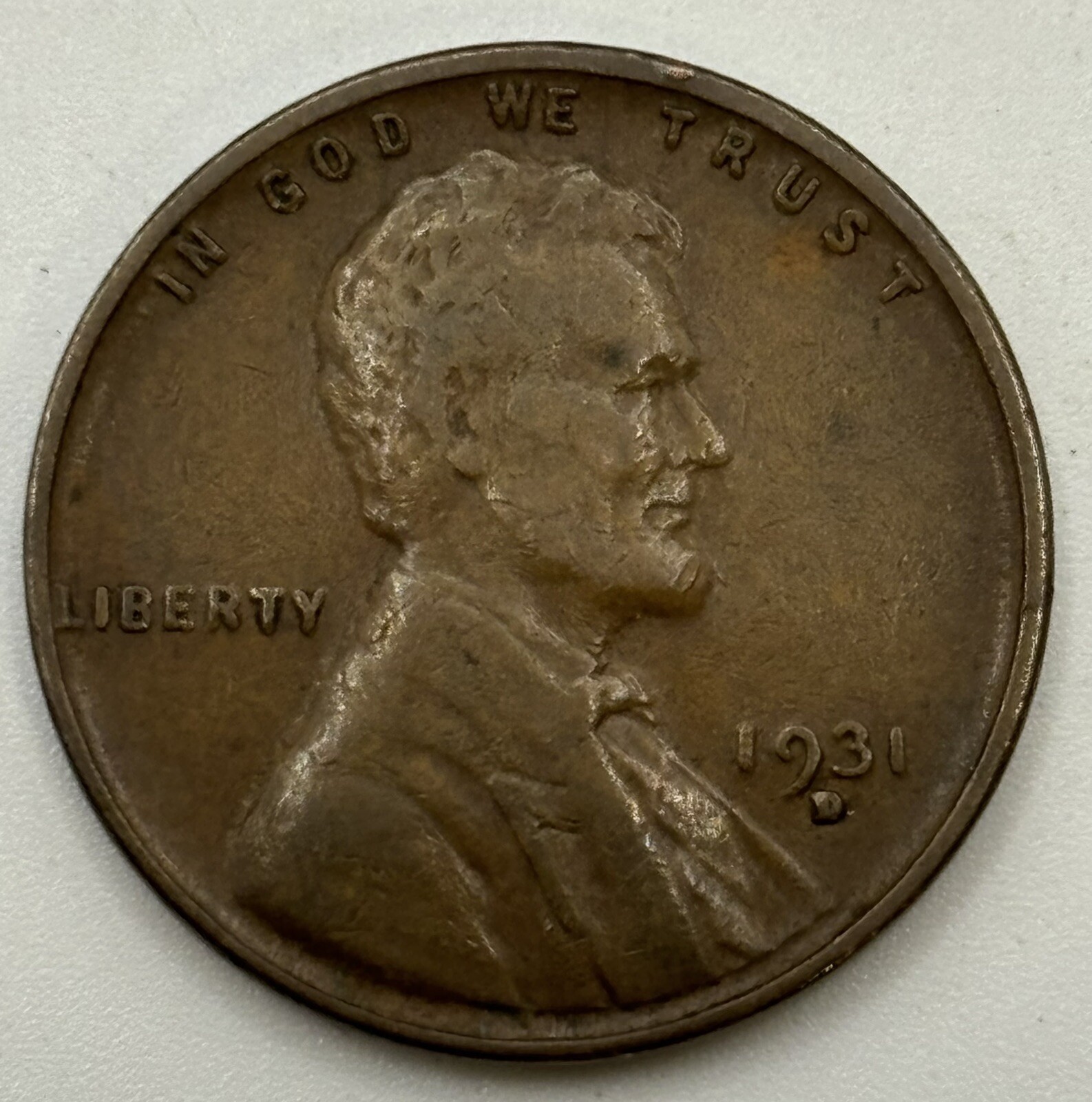 1931-D Lincoln Wheat Penny Cent G/VG/F X-384