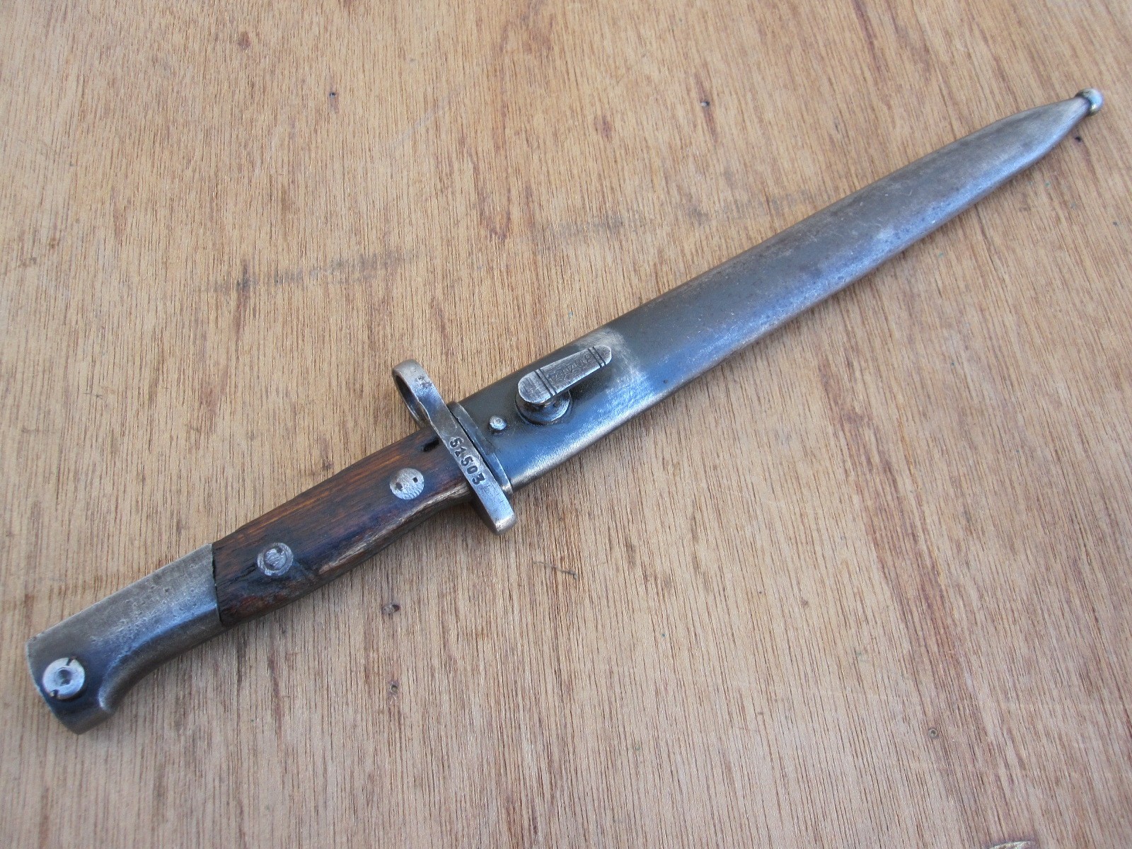 Yugoslavian K98 Mauser Bayonet PREDUZEĆE 44 Model 1948 M48 with Scabbard, Used