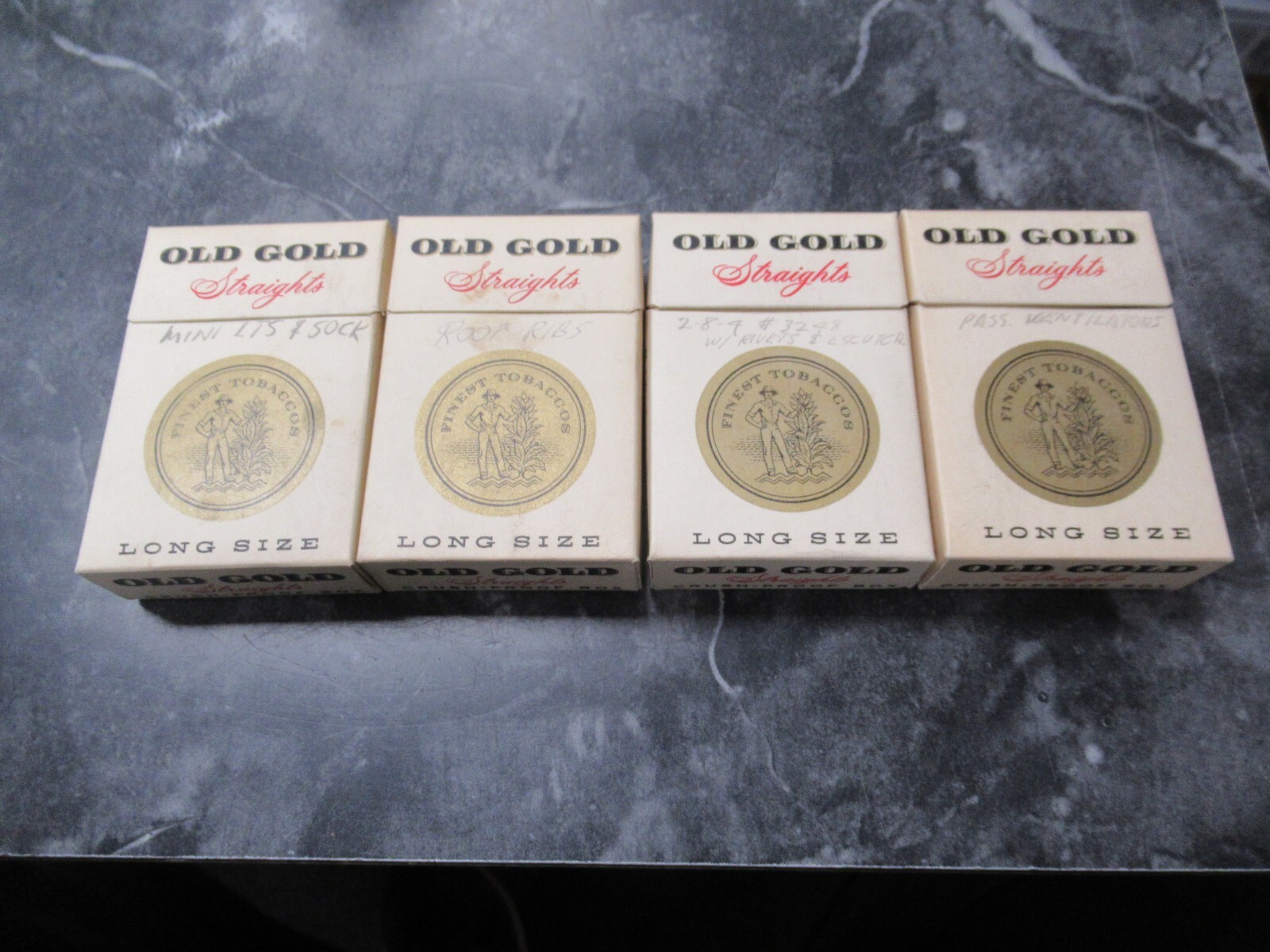 1 Vintage Used Empty Cigarette Hard Pack Paper Label Wrapper OLD GOLD Straights