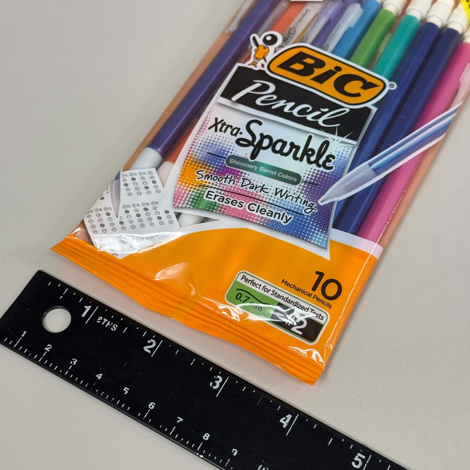 BIC (3 PACK 30 PENCILS TOTAL) Xtra-Sparkle Mechanical Pencil 0.7mm #2 Multicolor