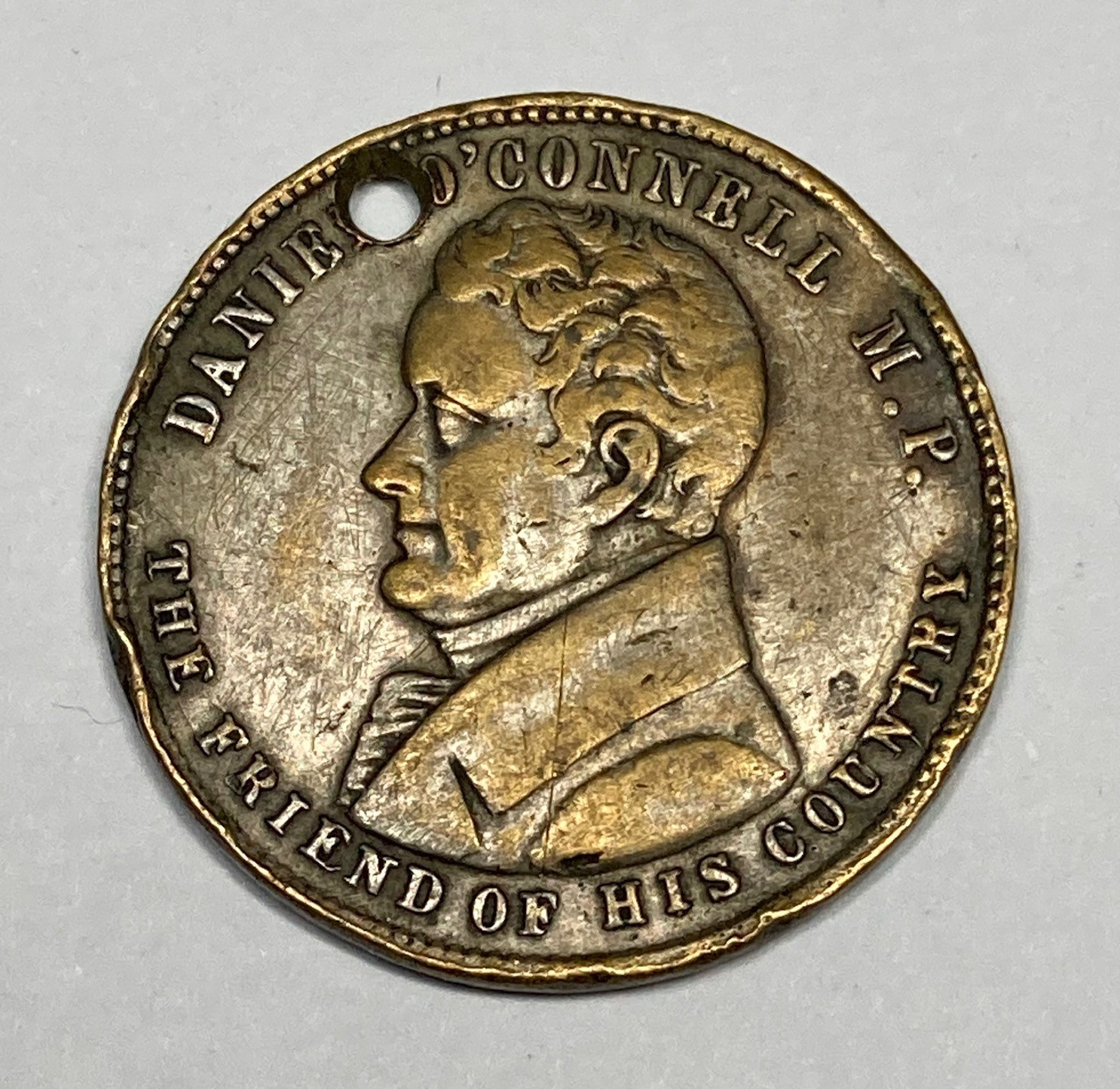1847 brass medal Death of Daniel O’Connell Irish politician “The Liberator"