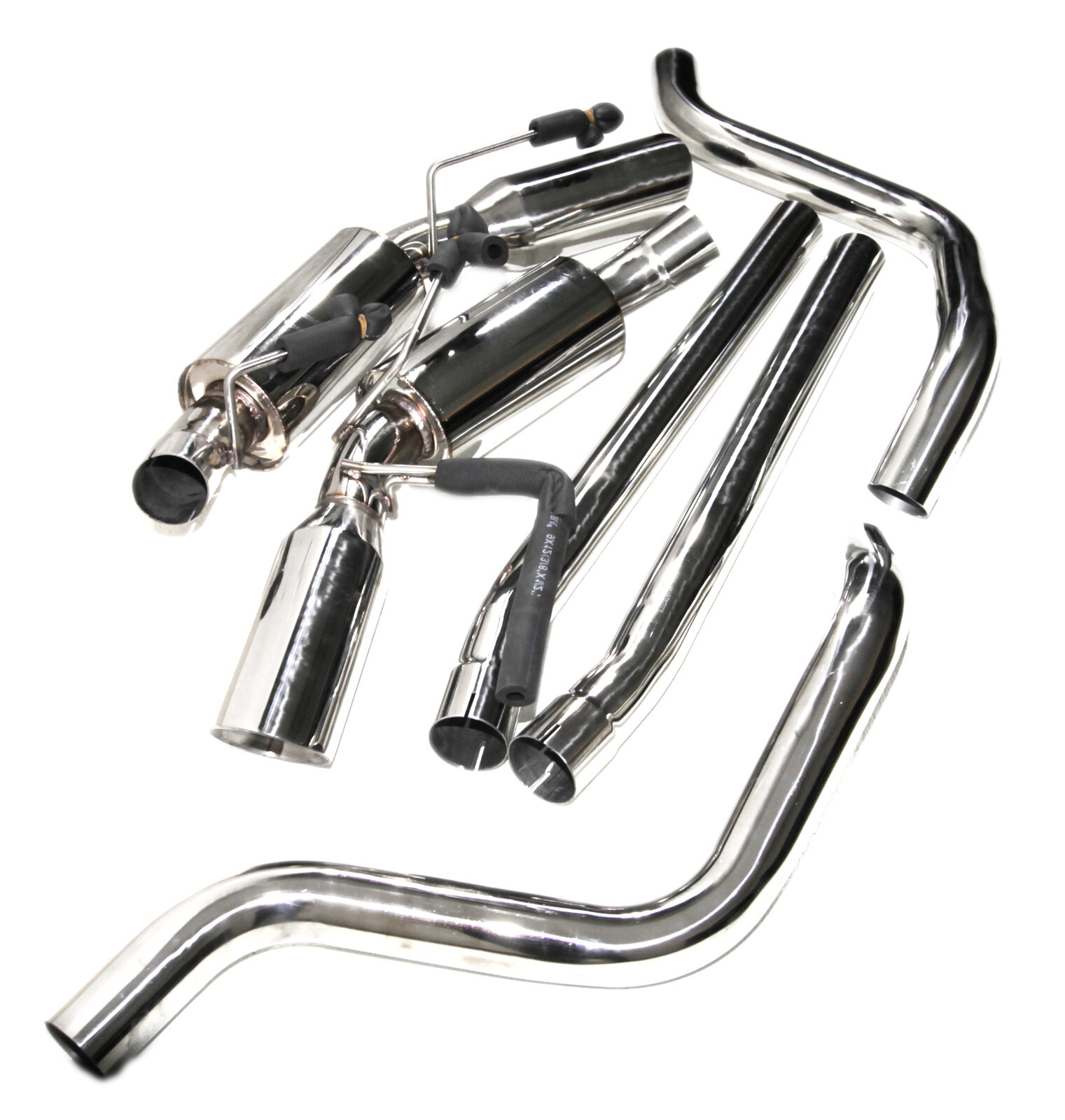 Fit Ford Mustang05-10 GT/07-10Shelby GT500 V8 Dual 4"Tip Muffler Catback Exhaust
