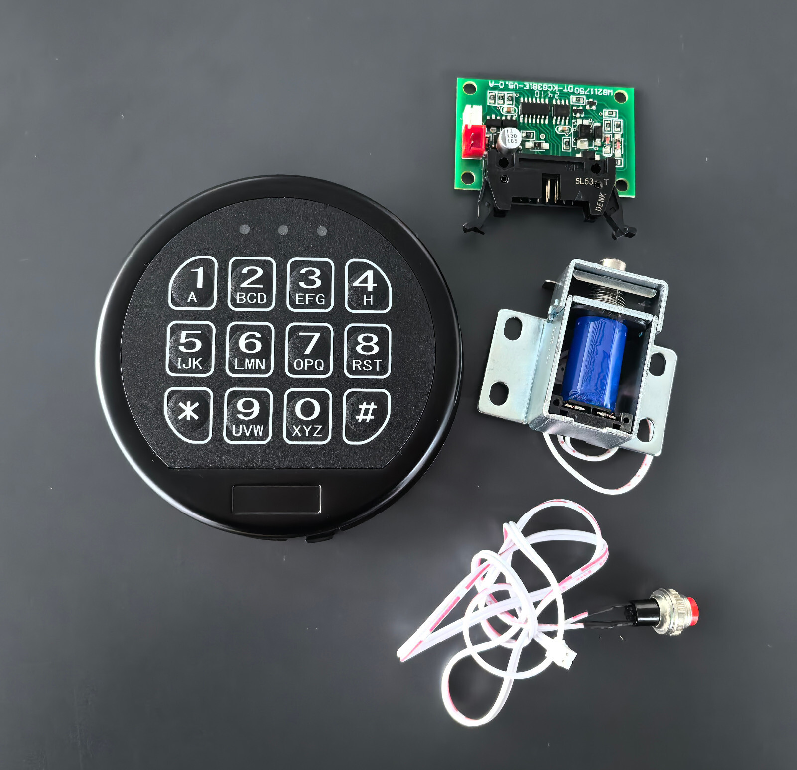 Gun Safe Lock Replacement Black Keypad with Solenoid Lock Safe Electronic Lock