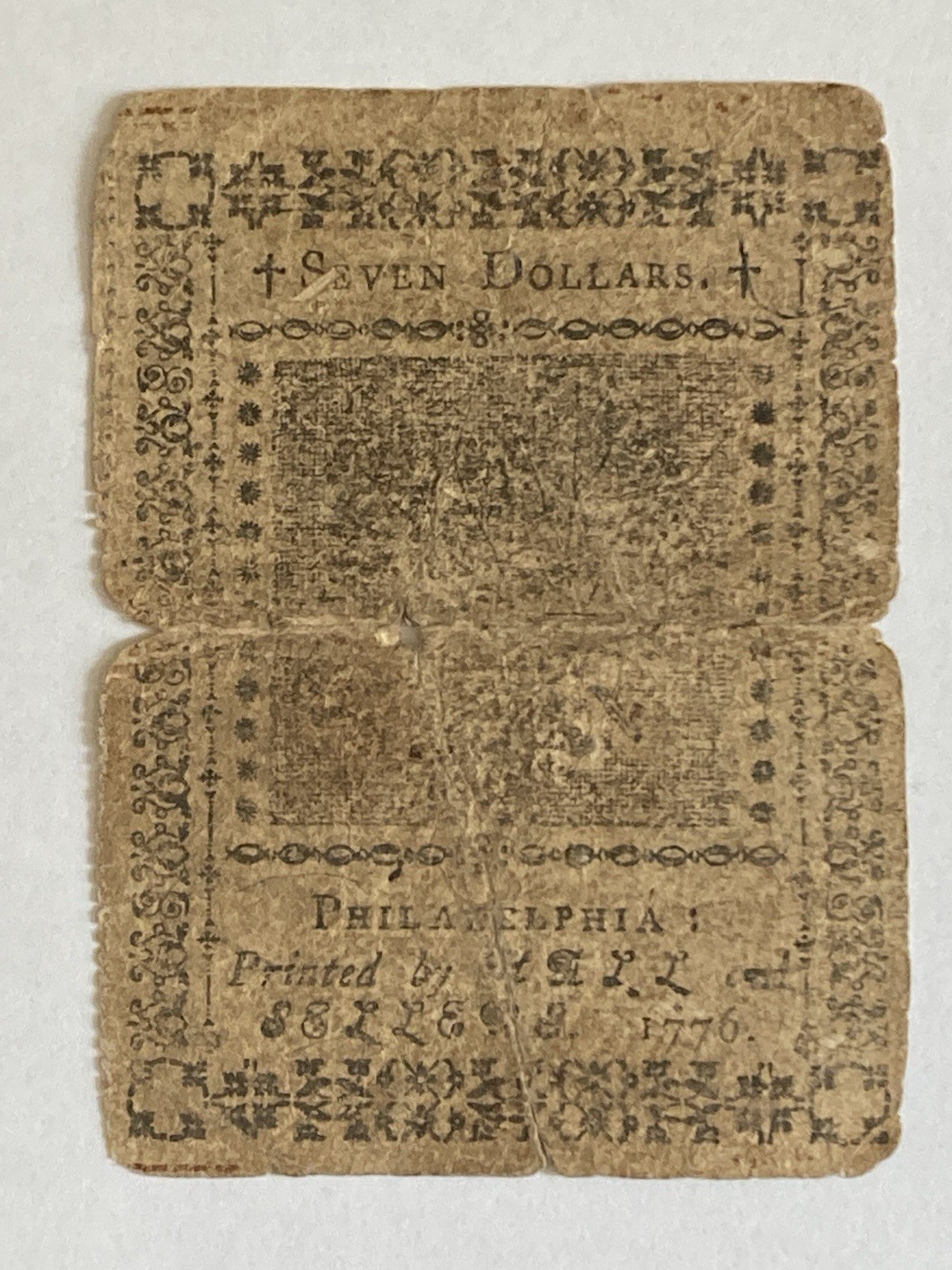 1776 Colonial America’s Continental Currency Nov 2 1776🇺🇸Rare $7 Dollars🇺🇸