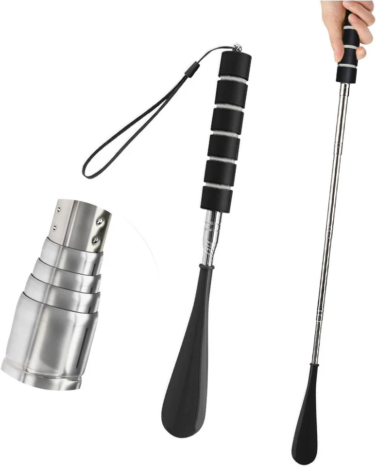 Shoe Horn Extra Long Handle Stainless Steel 28" Handled Metal Shoehorn Horns