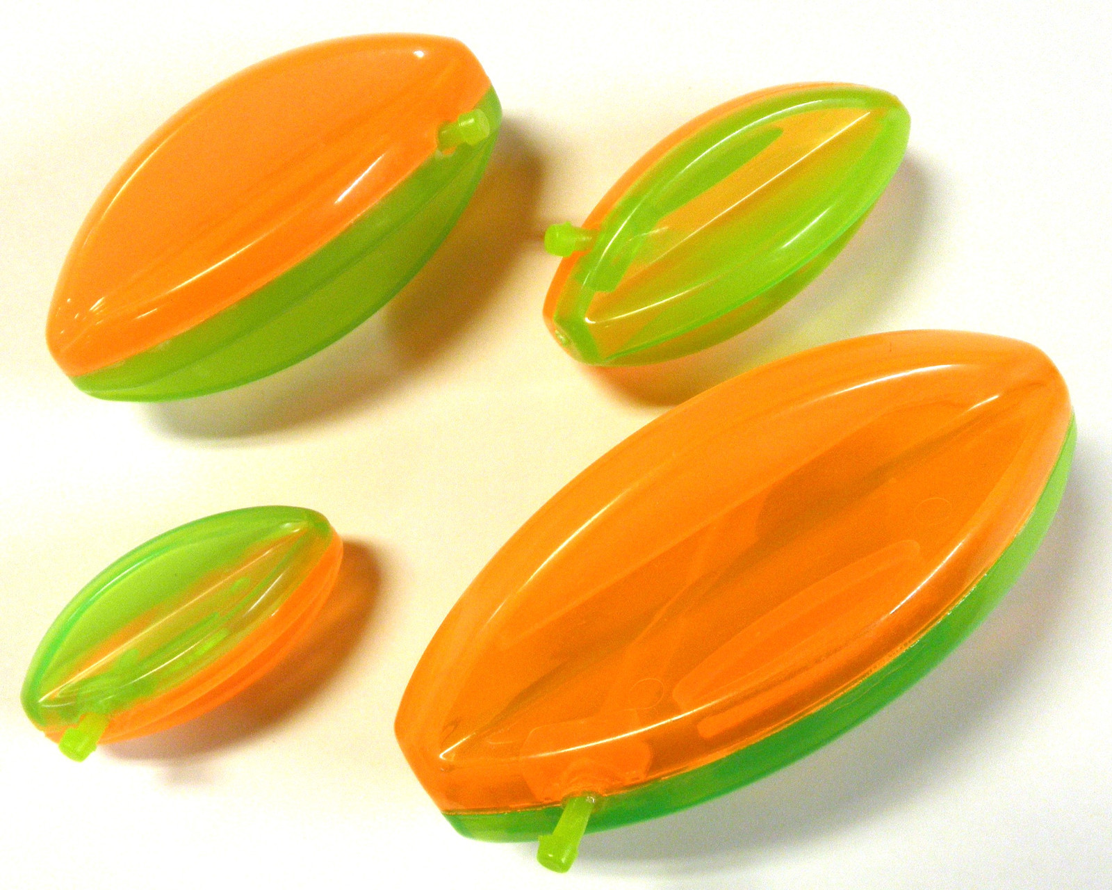 4x Bullet Bobbers Mini Planer Boards Floats - Jigging Bass Crappie Panfish Trout