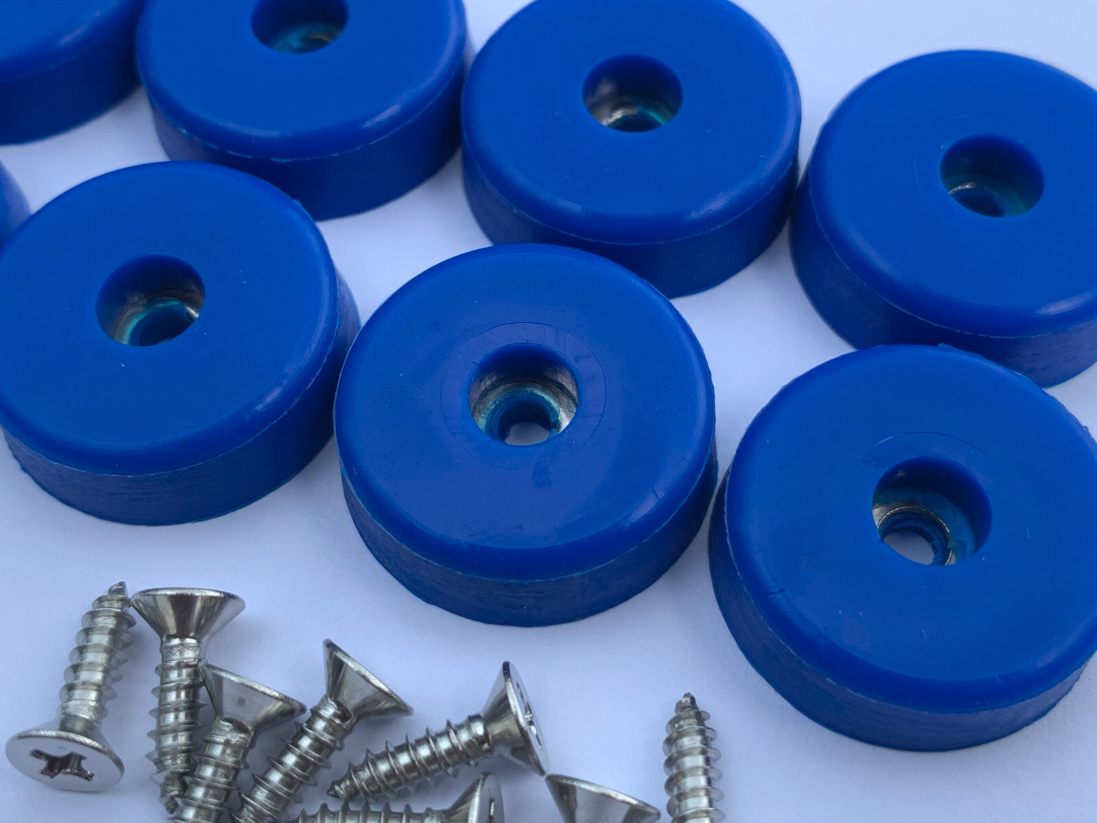 1" DIA Cutting Board Rubber Bumpers LOW PROFILE Silicone Black Clear Stainless