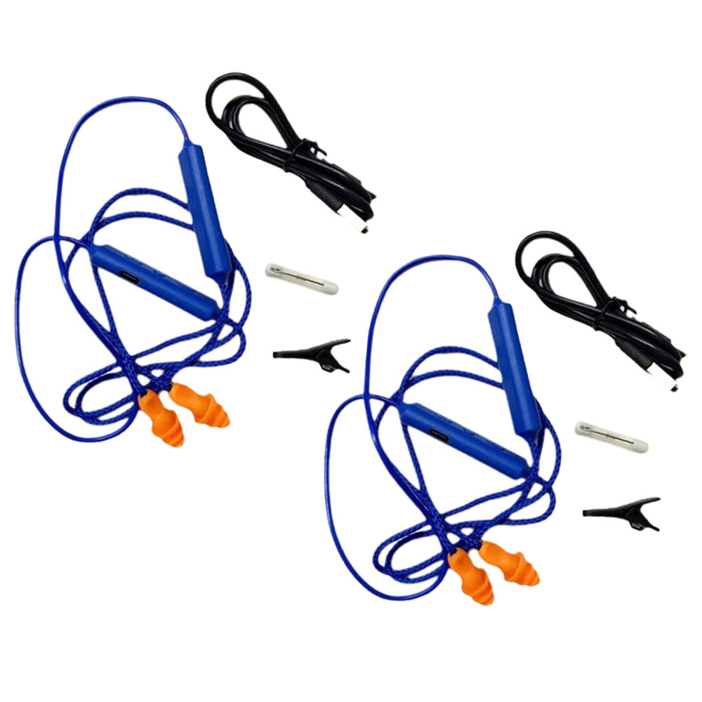 2/4/6/8Pack Blue Ear Plugs Bluetooth Earphone For Work Noise Suppression Hearing