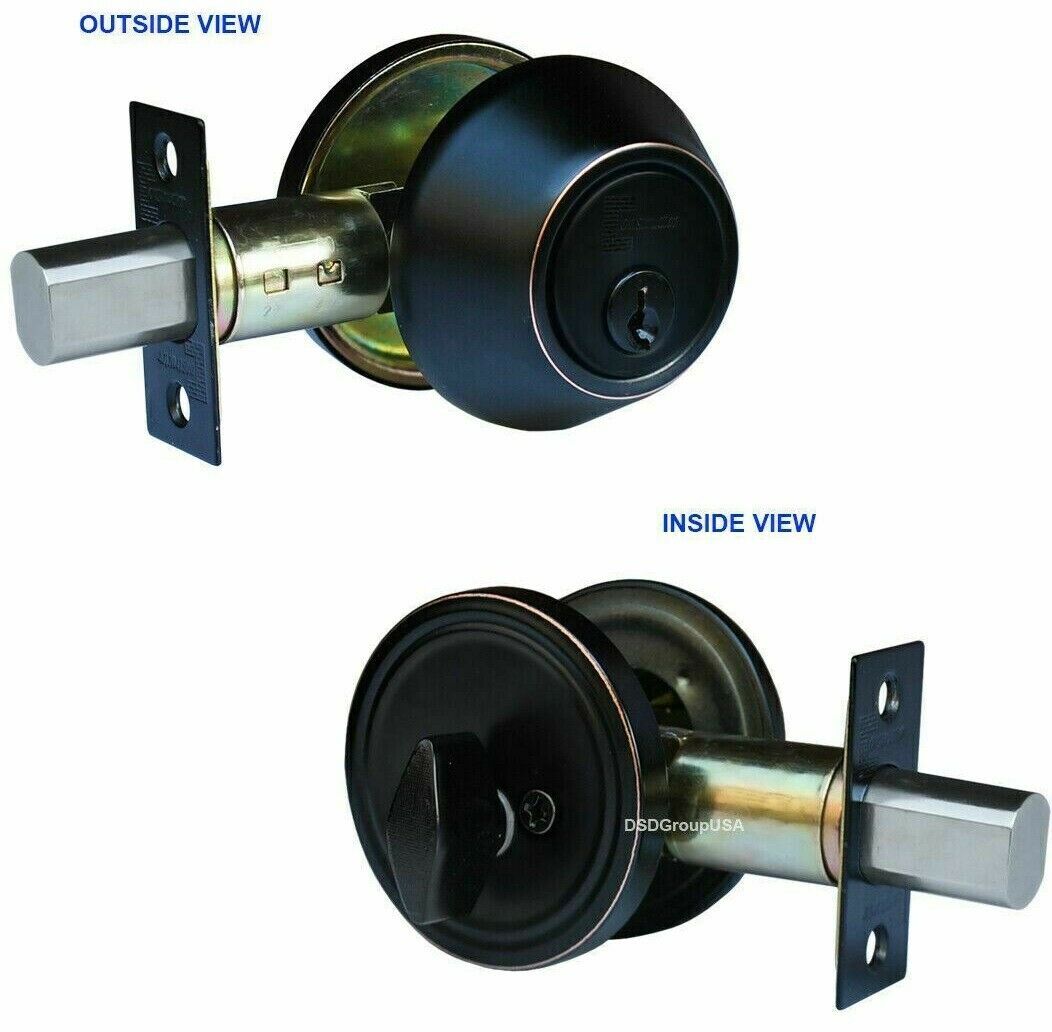 Constructor Deadbolt Entry Door Lock Oil Rubbed Bronze Single or Double Cylinder