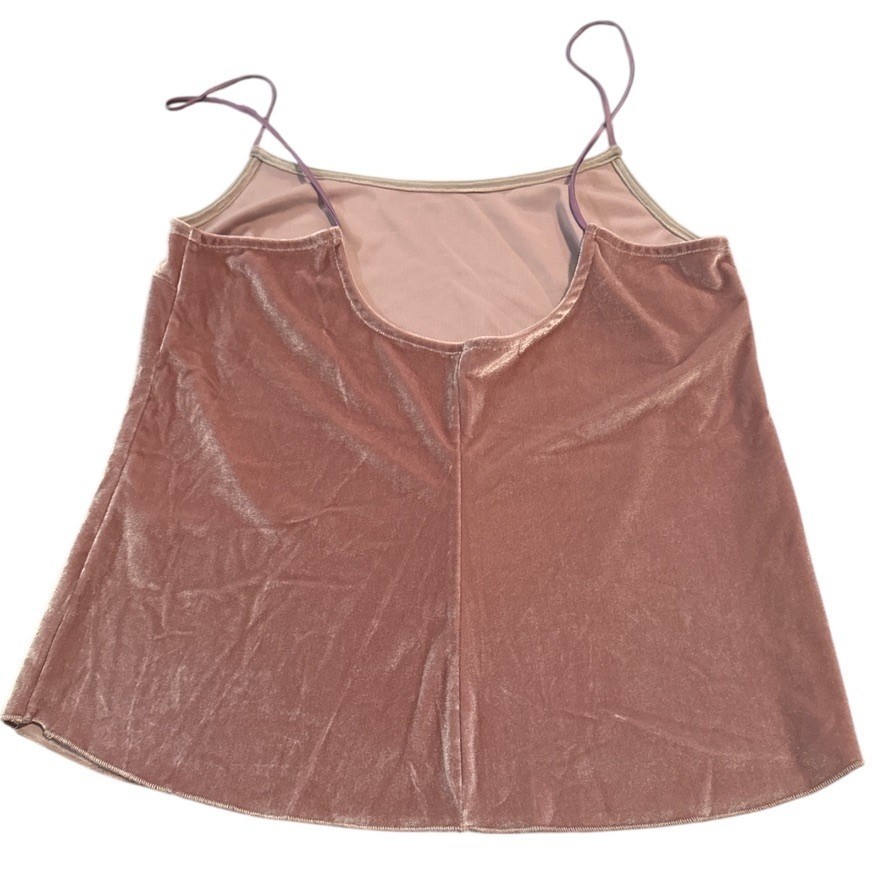 Free People Intimately Velvet Cami Top Rose Boho M Glam Layering Y2K Style