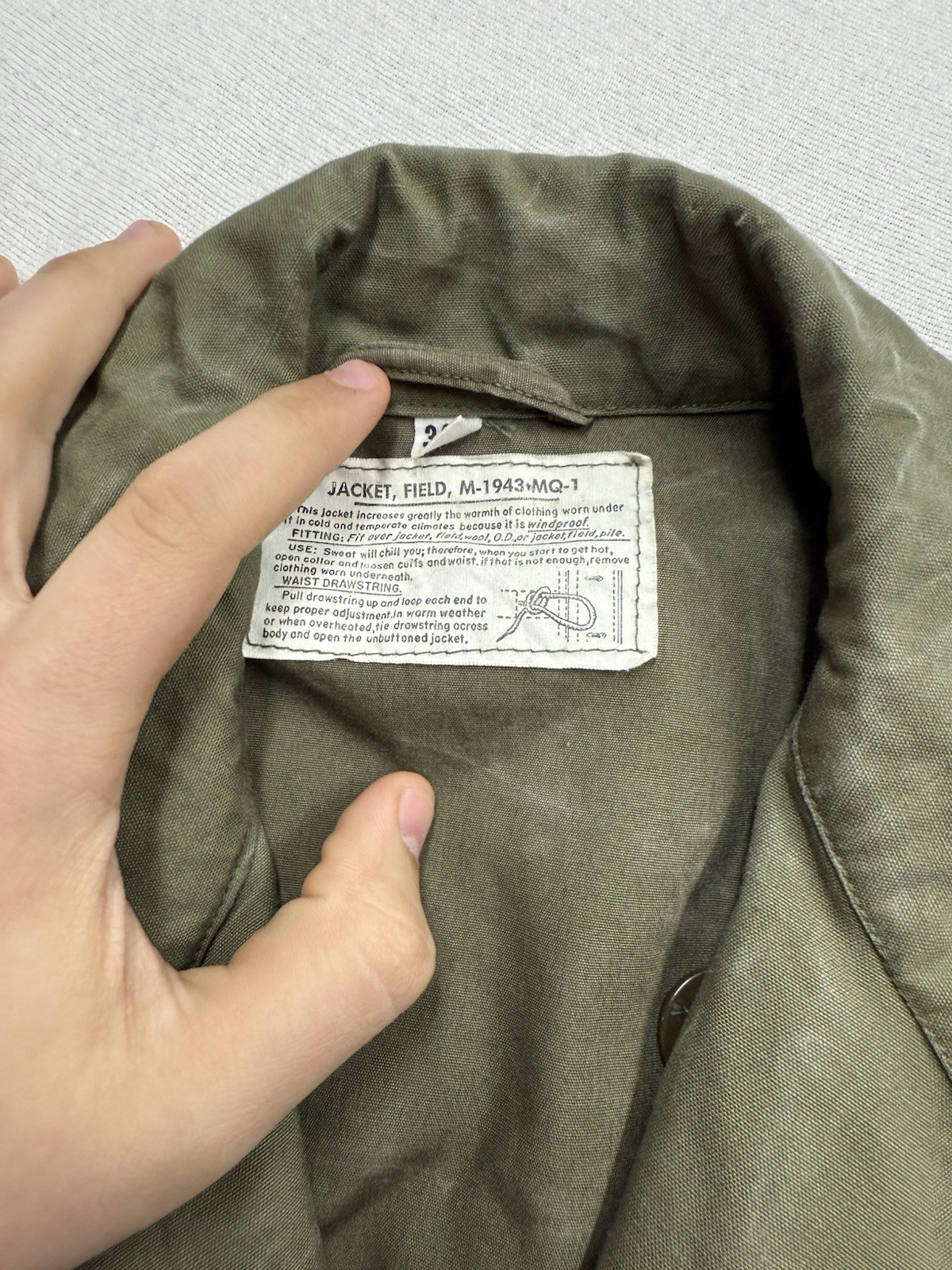 Deadstock 1944 M43 MQ1 Field Jacket Size 34 S Sigmund Eisner Co