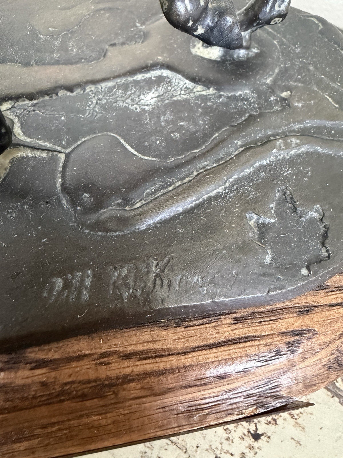 JILL McKINNEY 2005 Arabian Mare & Foal Bronze Horse Sculpture Dressage Trophy